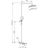 Душевая стойка со смесителем GAPPO G28-9 G2428-9 оружейная сталь
